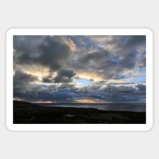 Clouds before Sunset - Rapa Nui - Easter Island Sticker